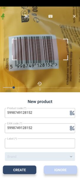 Application de relevé de prix magasin​